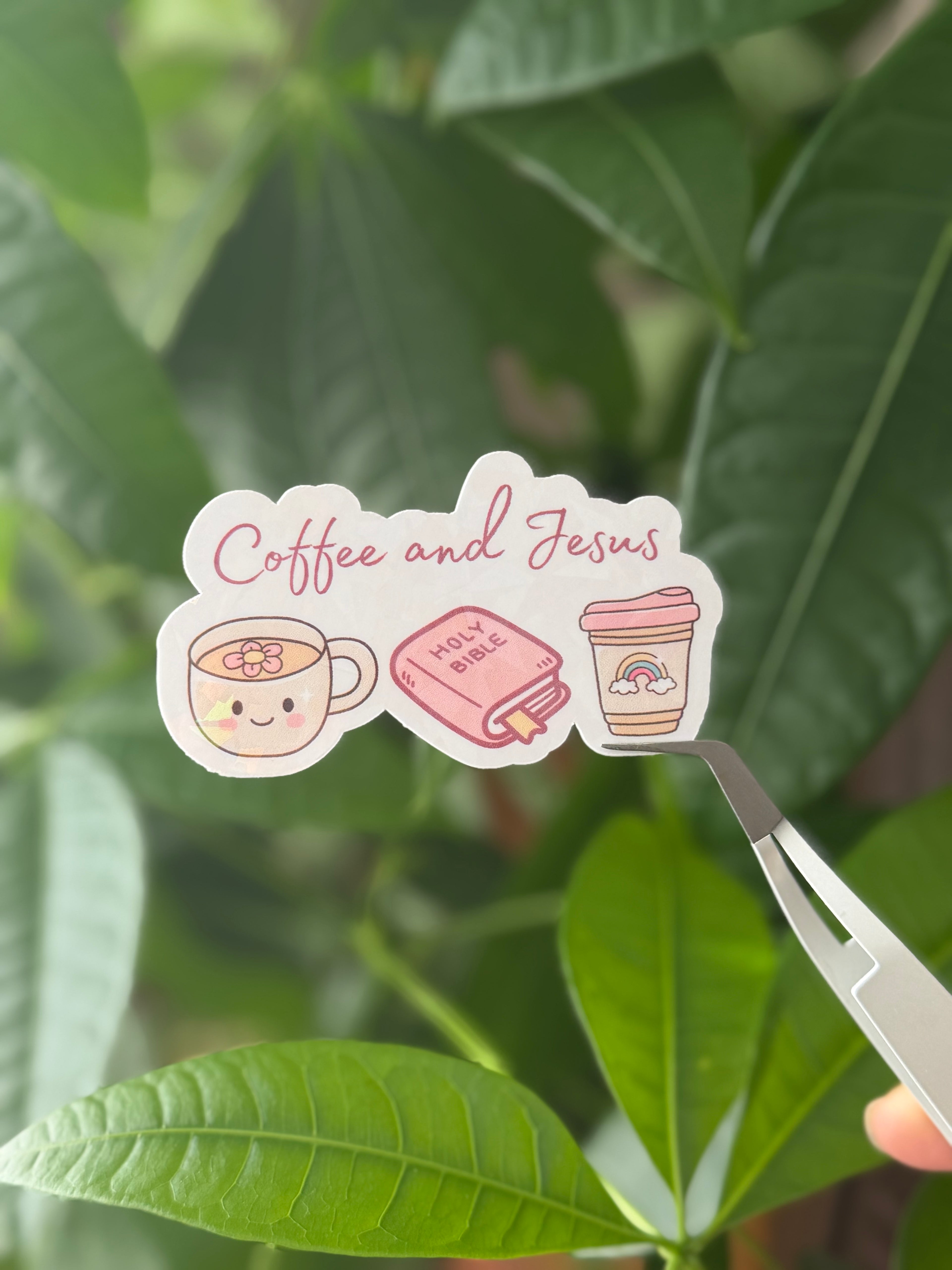 Coffee and Jesus Sticker