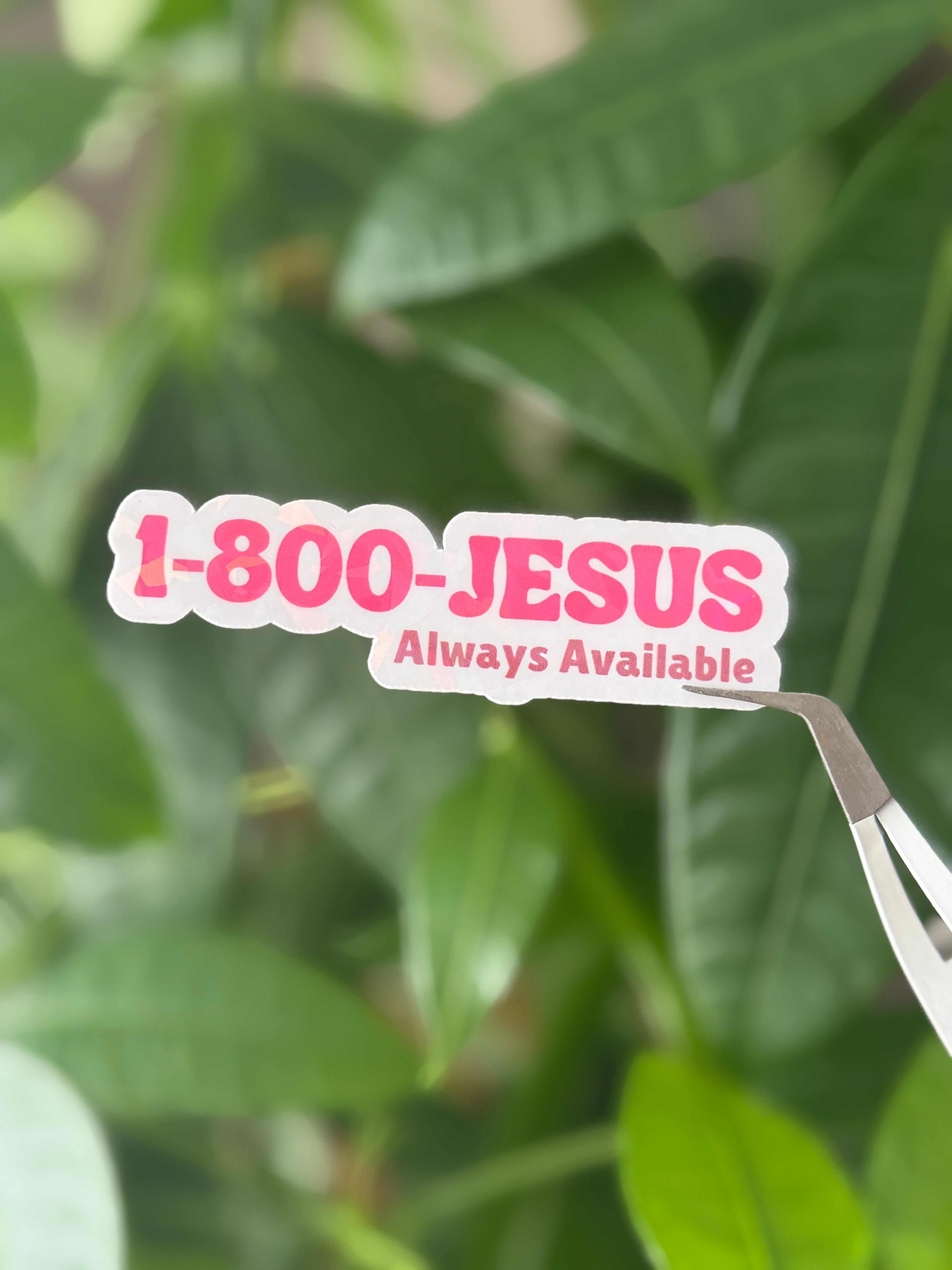 1-800-JESUS Sticker