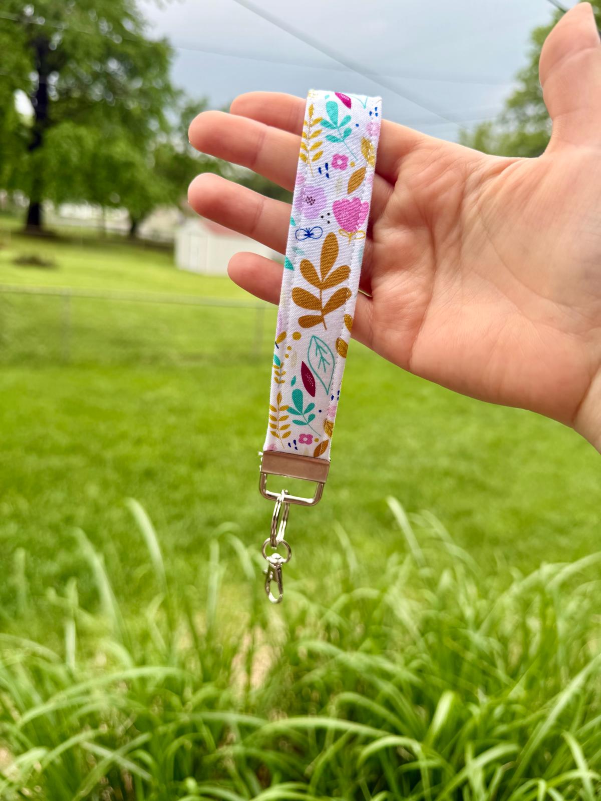 Cute Colorful Pattern Keychain Wristlet and Wallet