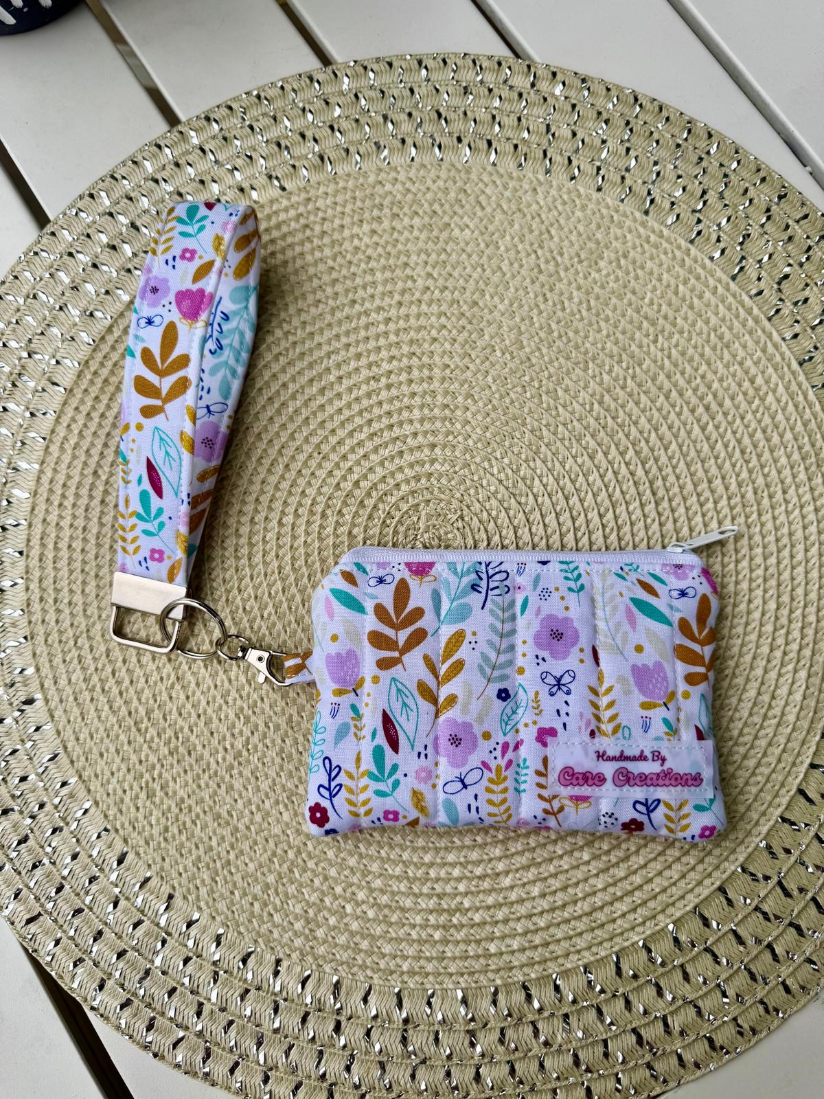 Cute Colorful Pattern Keychain Wristlet and Wallet