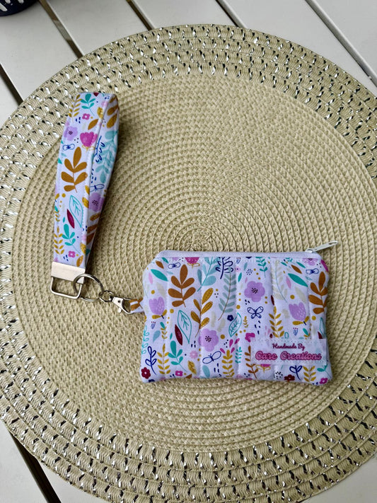 Cute Colorful Pattern Keychain Wristlet and Wallet