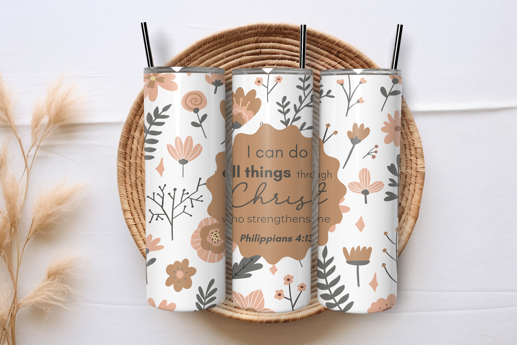 Phillipians 4:13 Stainless Steel Tumbler