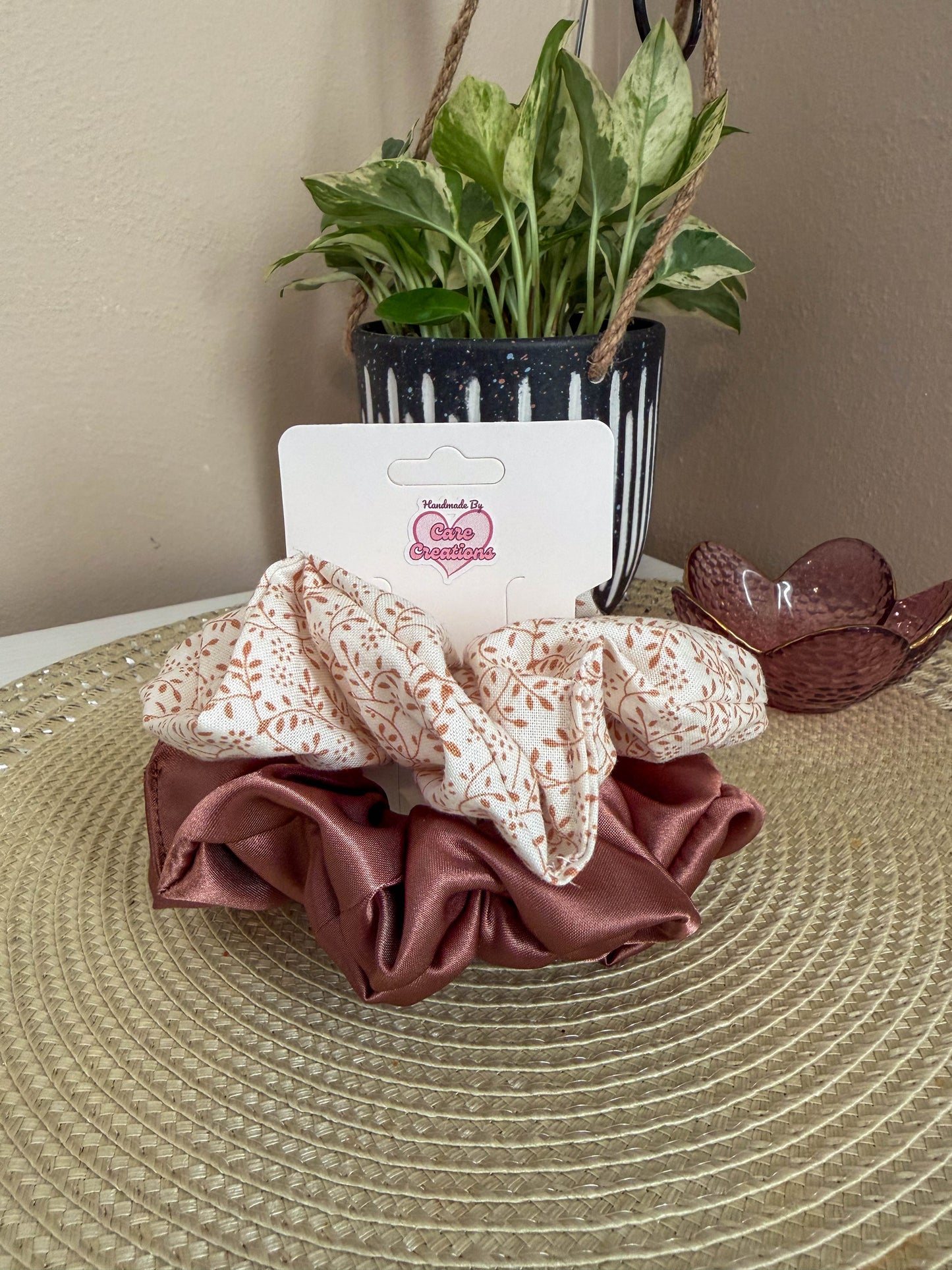 Warm Linen Scrunchie Set