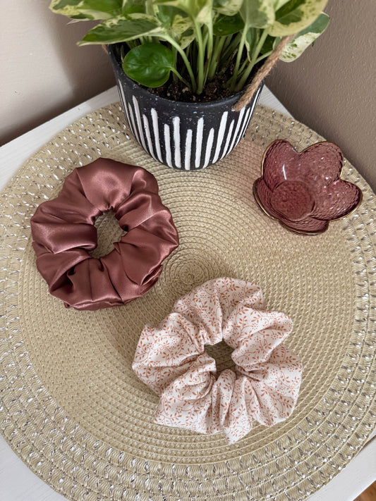 Warm Linen Scrunchie Set