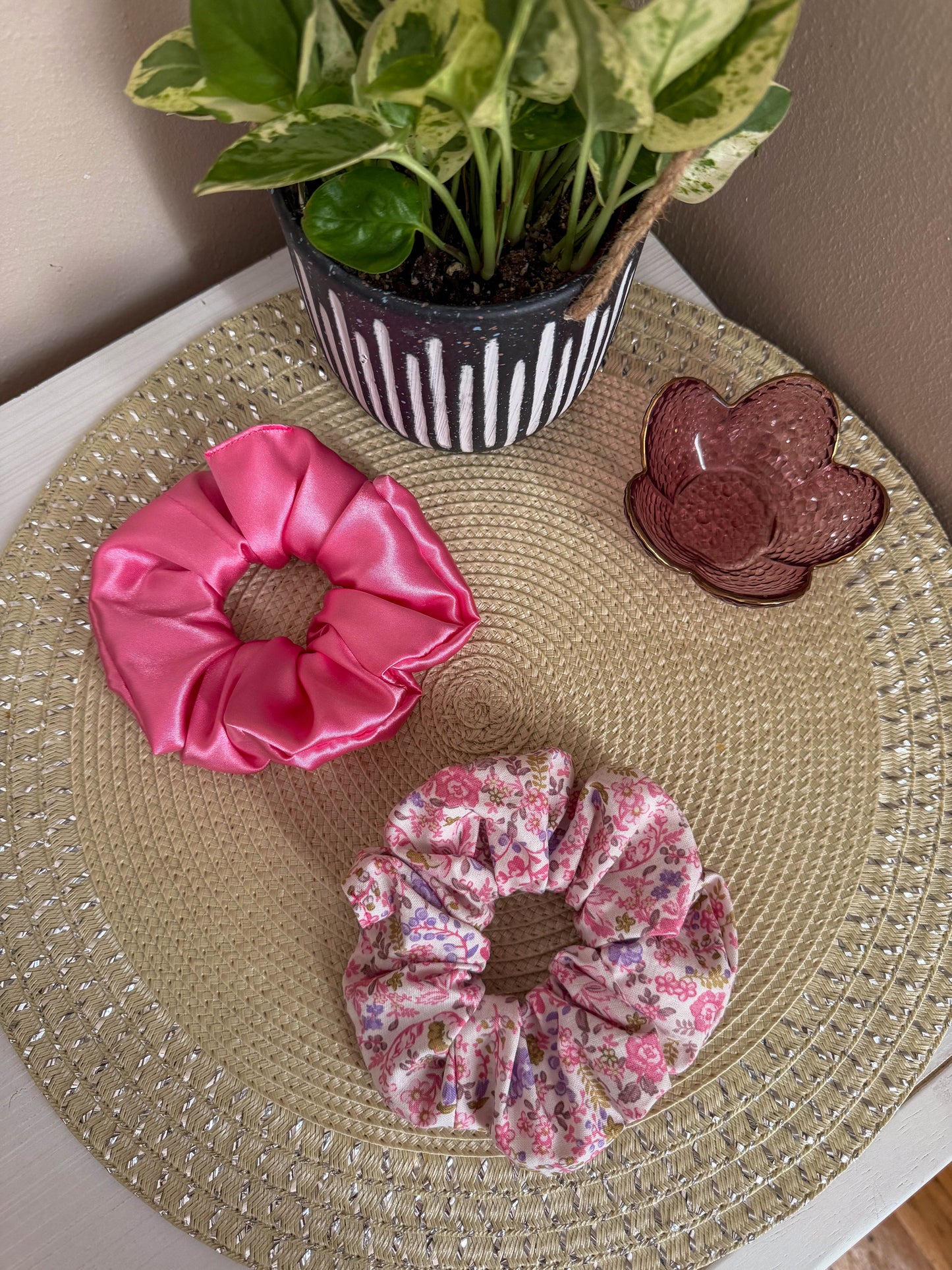 Blush Bloom Scrunchie Set
