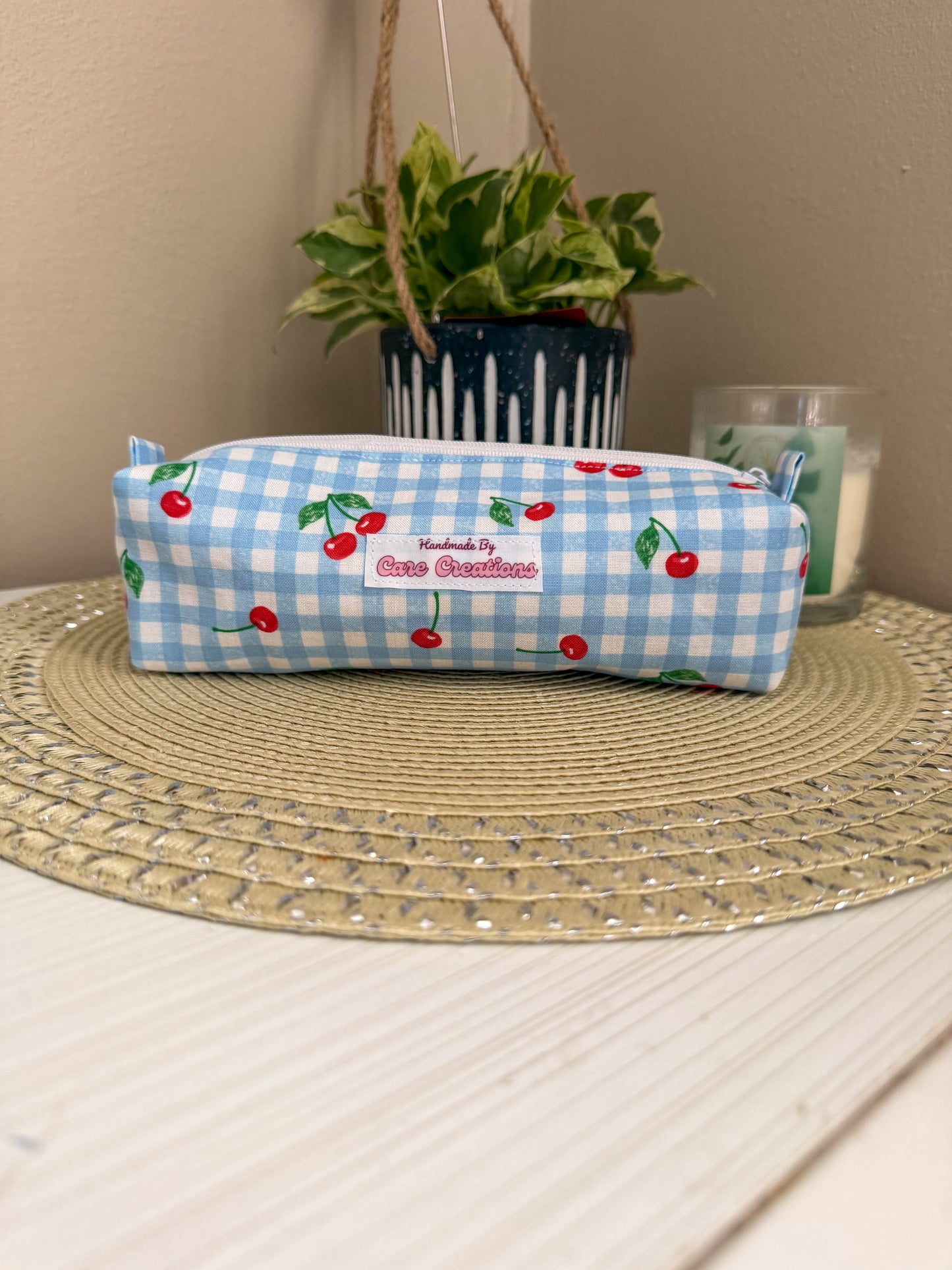 Cute Strawberry-Themed Pencil & Makeup Case