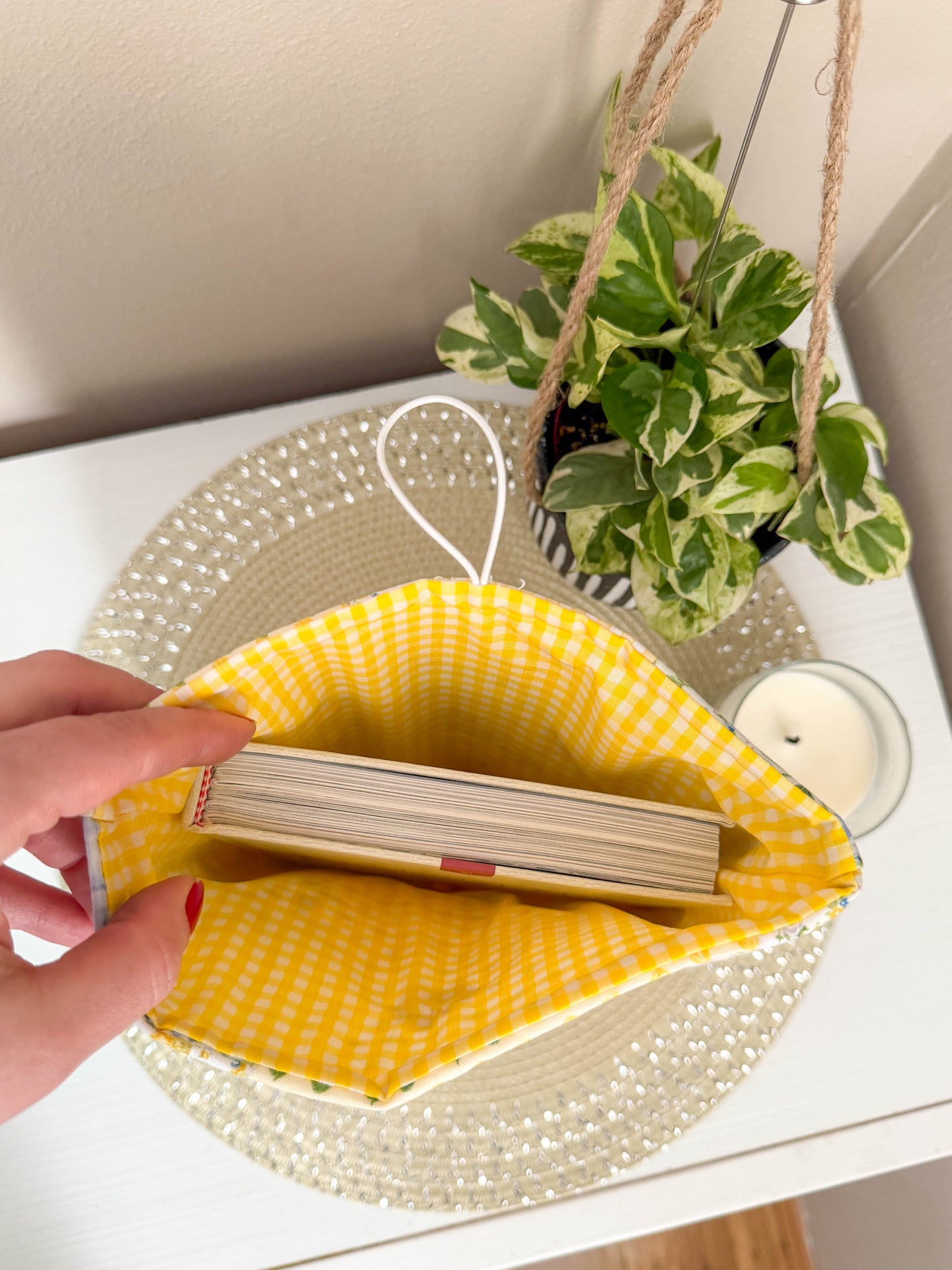 Cozy Yellow Patch-Themed Book & iPad Sleeve