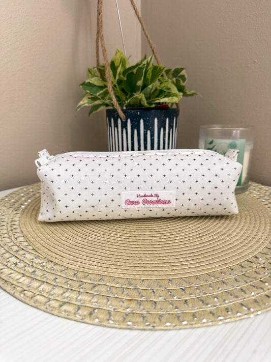Swiss Cross Pattern Pencil & Makeup Case